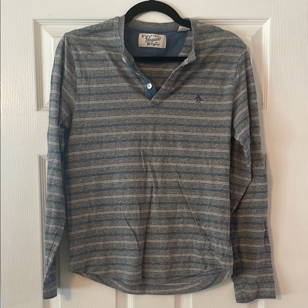 Original Penguin Blue Striped Shirt